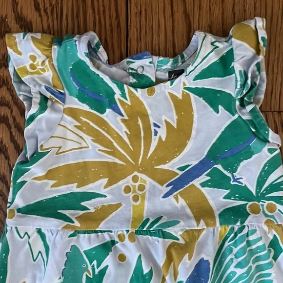 Tea Collection Kids One Pieces - Pink, Green, Blue Floral - Picture 3 of 6